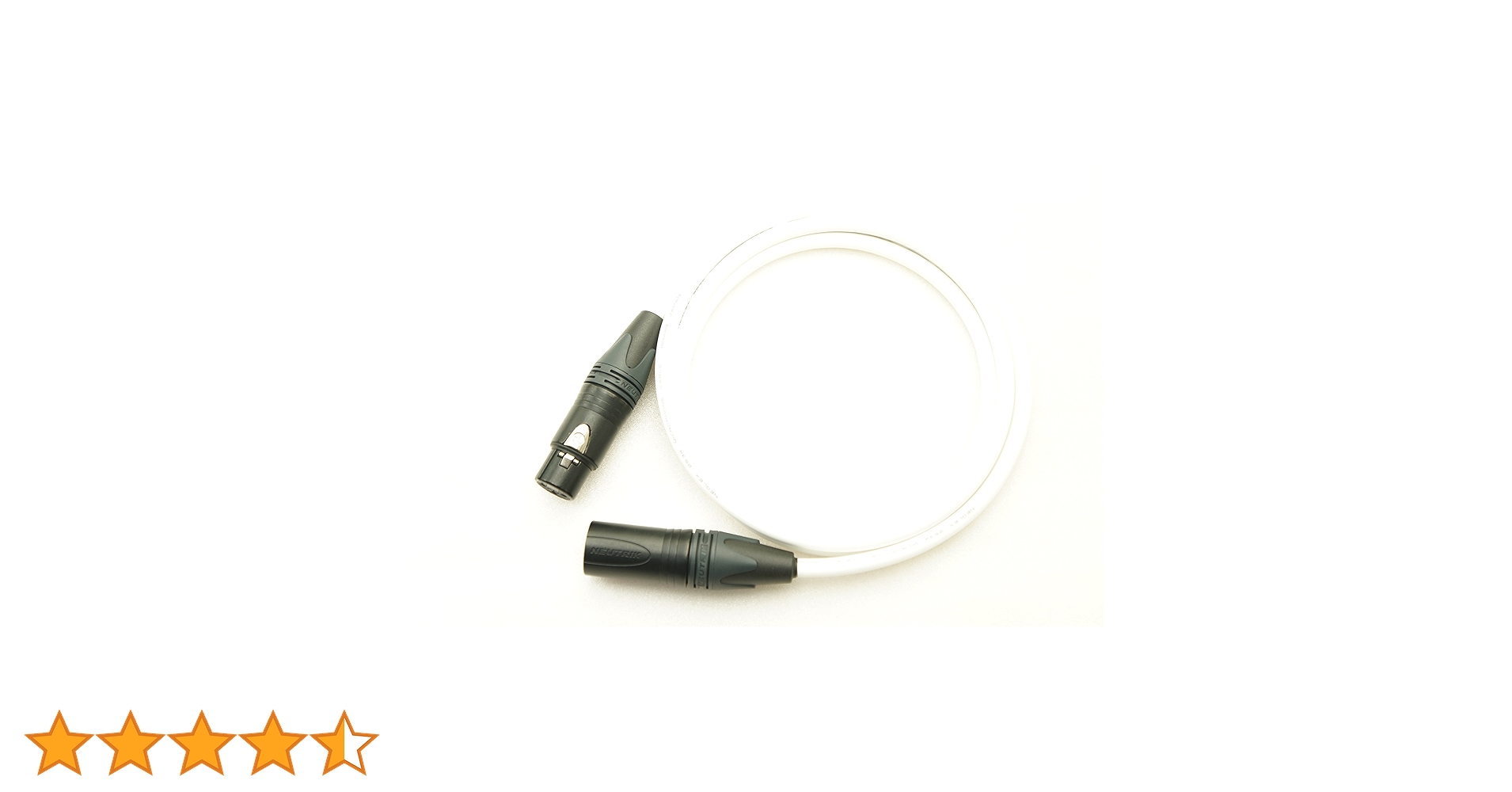 純白な高音質！MOGAMI2534★プレミアム仕様★XLRケーブル50cmペア MOGAMI2534☆ホワイト☆プレミアム仕様☆XLRバランスケーブル